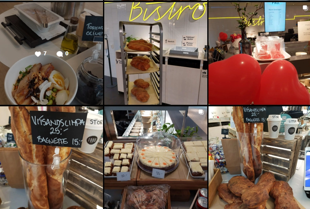 Bild på flera bilder från Instagram